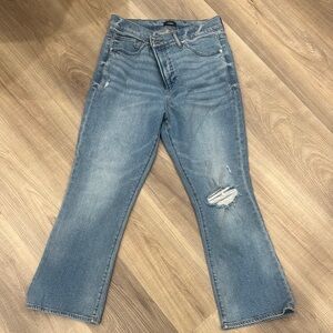 Express Jean high rise crop flare.